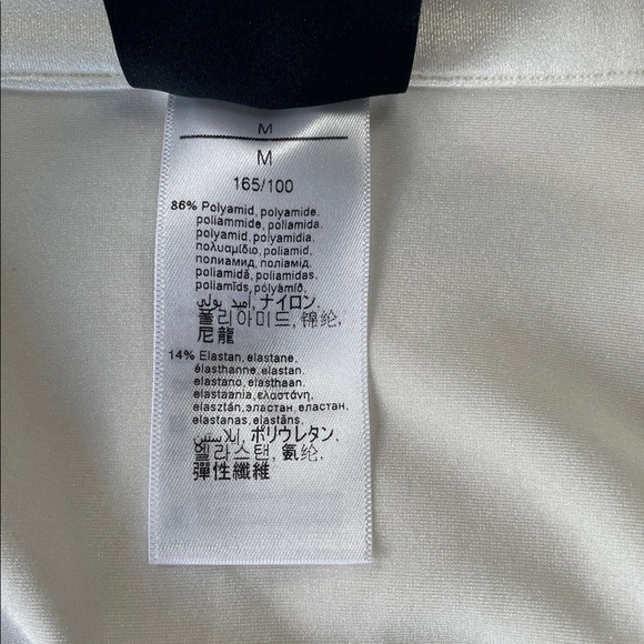 Wolford Half Zip long sleeve bodysuit, Pearl, Size Medium - Picture 6 of 9